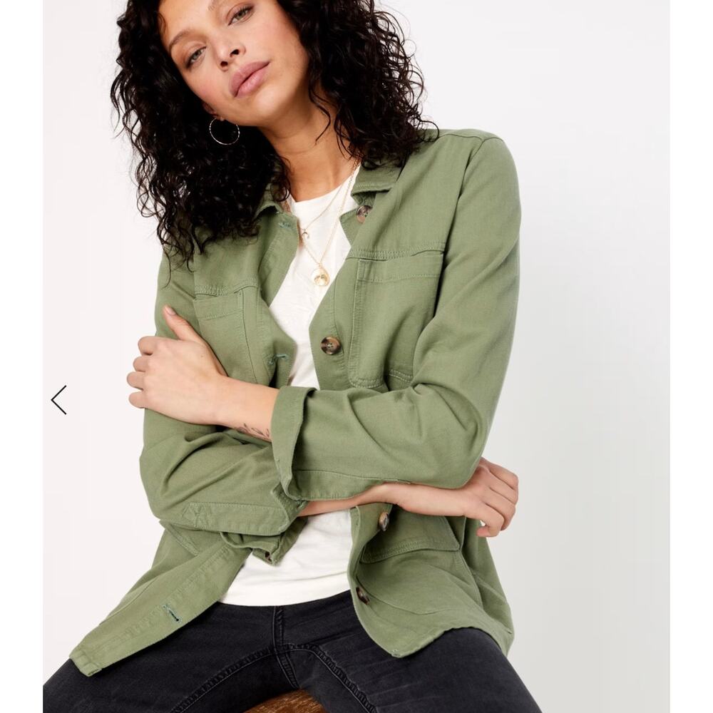 Per Una Military Jackets khaki green buttoned belted size 6 US DR - Picture 2 of 9